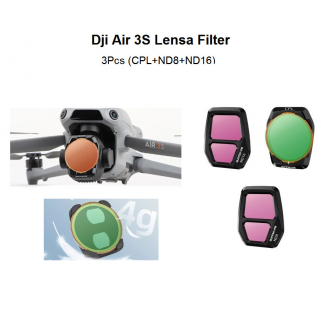 Dji Air 3S Filter Lens 3Pcs (CPL+ND8+ND16) Set - Dji Air 3 Filter Lensa 4Pcs Sunnylife